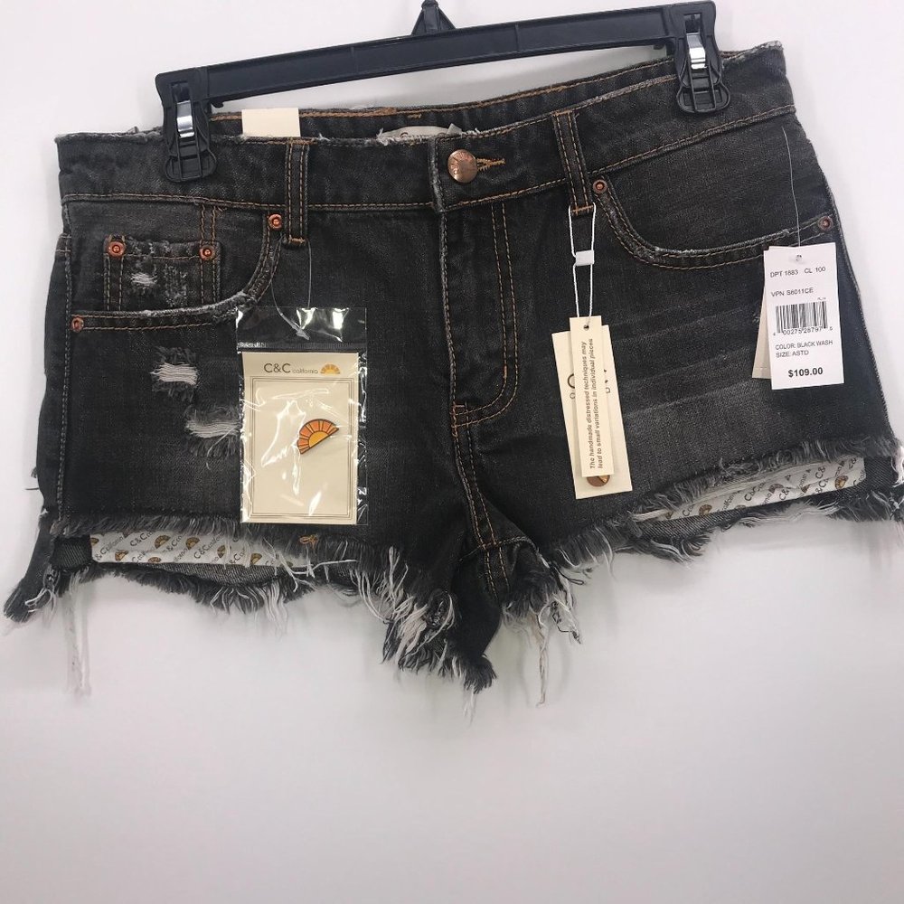 NWT C&C‎ CALIFORNIA BLACK SHORT SHORTS